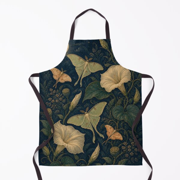 Item preview, Luna Moths & Moonflowers - Vintage Botanical Night Garden designed and sold by MeanPanduh.