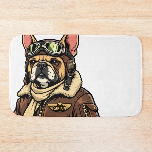 Item preview, French Bulldog Pilot Captain Dog Aviator Frenchie designed and sold by Tsugraf Designs.