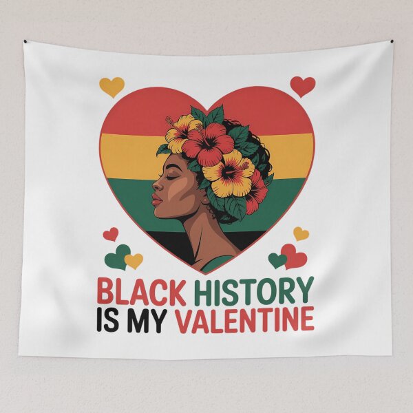 Item preview, Black History is My Valentine Heart Afro Black History Month designed and sold by sailorjessiArt.