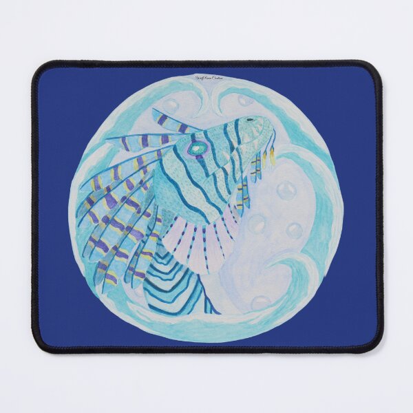 Item preview, Sea dragon portrait watercolor painting designed and sold by WolfRaven Creations.