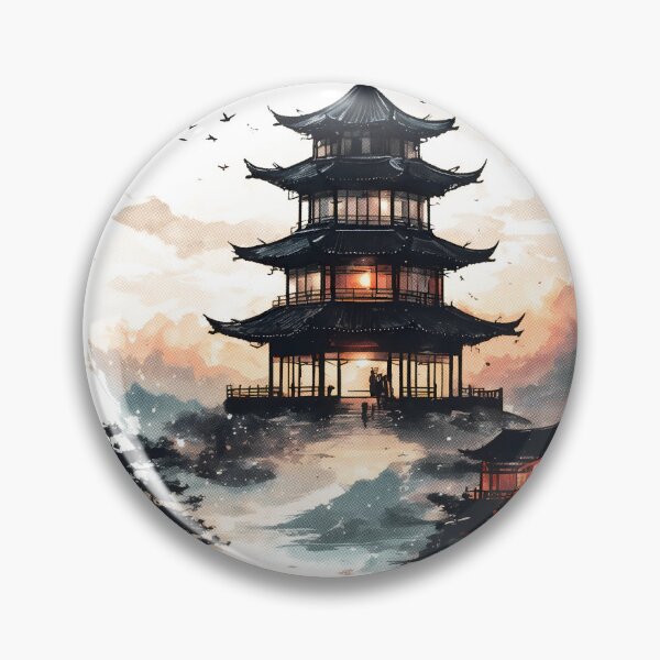 Item preview, Majestic Summer Palace Beijing Negative Space Silhouette Art designed and sold by JacksoonLester.