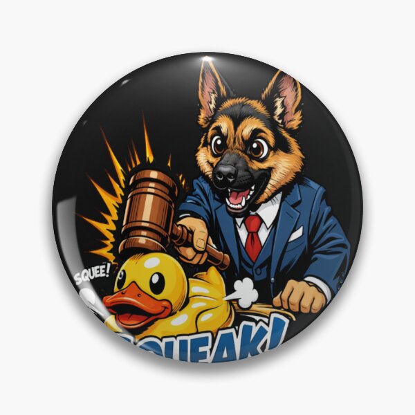 Item preview, German Shepherd Judge Dog Squeaky Duck Humor designed and sold by Tsugraf Designs.