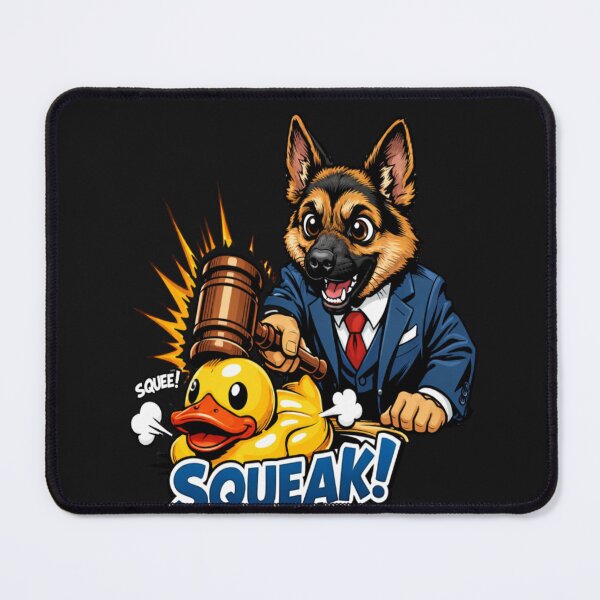 Item preview, German Shepherd Judge Dog Squeaky Duck Humor designed and sold by Tsugraf Designs.