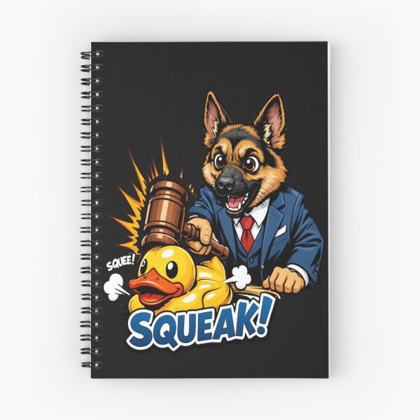 Item preview, German Shepherd Judge Dog Squeaky Duck Humor designed and sold by Tsugraf Designs.