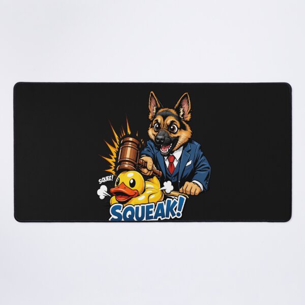Item preview, German Shepherd Judge Dog Squeaky Duck Humor designed and sold by Tsugraf Designs.