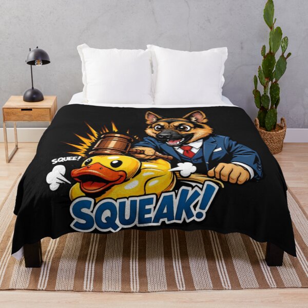 Item preview, German Shepherd Judge Dog Squeaky Duck Humor designed and sold by Tsugraf Designs.