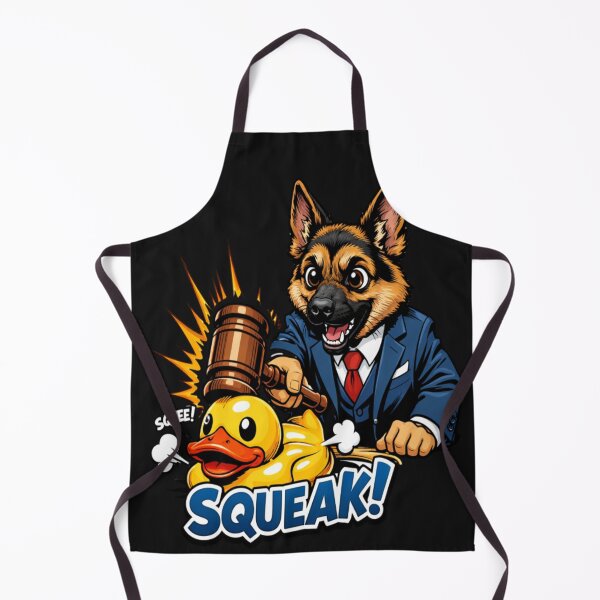 Item preview, German Shepherd Judge Dog Squeaky Duck Humor designed and sold by Tsugraf Designs.