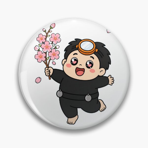 Item preview, KOREA HAENAM - Cute Chibi Character Spring Cherry Blossom Joy Sticker designed and sold by KOREA-HAENAM.