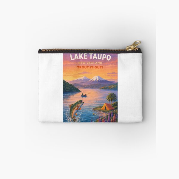 Item preview, Lake Taupo Waikato New Zealand Tongariro National Park Mount Ruapehu Trout Fishing designed and sold by Aryabek.