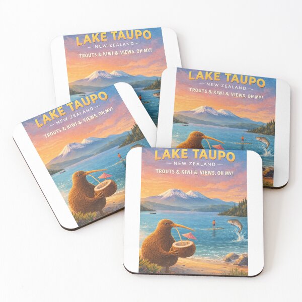 Item preview, Lake Taupo Waikato New Zealand Tongariro National Park Mount Ngauruhoe Trout Fishing designed and sold by Aryabek.
