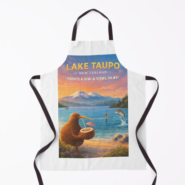 Item preview, Lake Taupo Waikato New Zealand Tongariro National Park Mount Ngauruhoe Trout Fishing designed and sold by Aryabek.