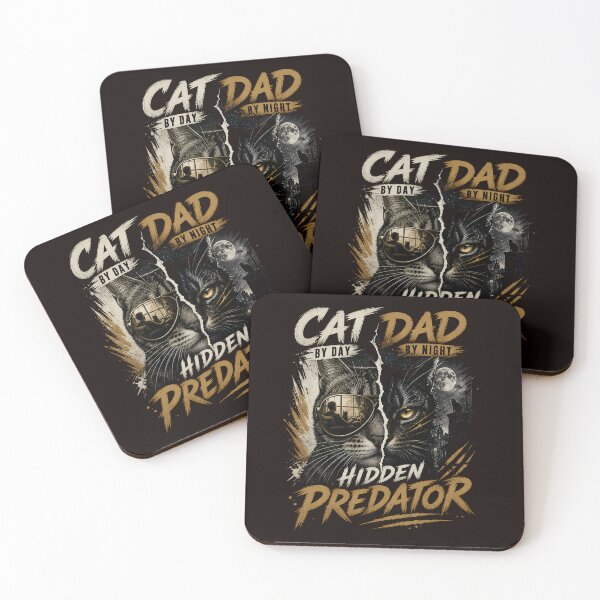 Item preview, Cat Dad by Day Hidden Predator by Night Shirt Funny Cat Dad Gift for Cat Lovers designed and sold by Irysek.