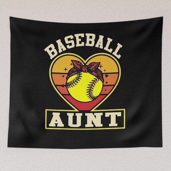 Item preview, Vintage Baseball Softball Aunt Heart Retro Design designed and sold by KIROSALS.