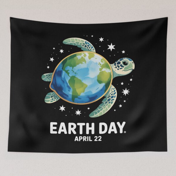 Item preview, Earth Day Restore Earth Sea Turtle Art Save the Planet designed and sold by sailorjessiArt.