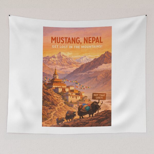 Item preview, Mustang Nepal Himalayas Annapurna Dhaulagiri Kali Gandaki Lo Manthang designed and sold by Aryabek.