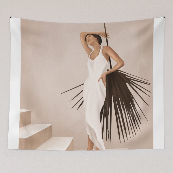 Item preview, Minimal Woman with a Palm Leaf designed and sold by Branka Kodzoman.