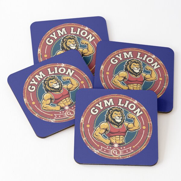 Item preview, Gym Lion Strongman Vintage Retro Design – Funny Fitness Muscle Lion Graphic designed and sold by TheStephanieRome.