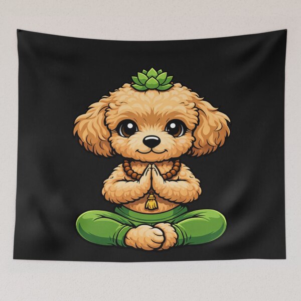 Item preview, Cute Meditating Dog Zen Yoga Puppy Namaste designed and sold by Tsugraf Designs.