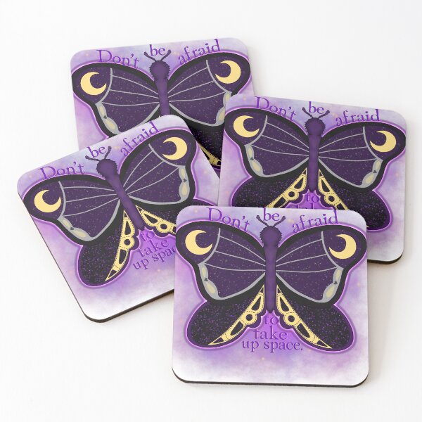Item preview, Nightshade Moth w/Text Don't be afraid to take up space designed and sold by KozysCreations.