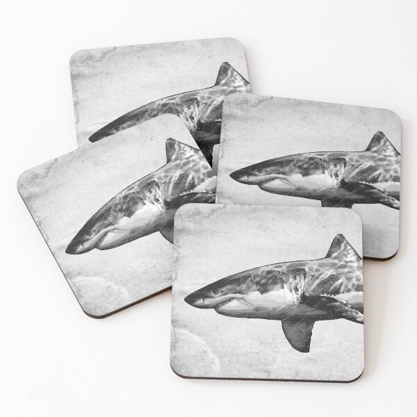 Item preview, Great White Shark High Contrast Etched designed and sold by Ghoul Enterprises.