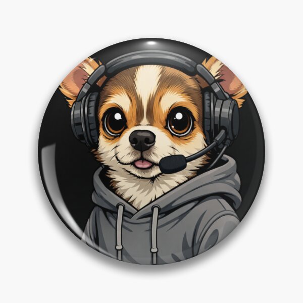 Item preview, Chihuahua Gamer Dog Headset Streaming Hoodie designed and sold by Tsugraf Designs.
