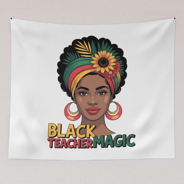 Item preview, Black Teacher Magic Black History Month Teacher Juneteenth designed and sold by SapfireStuArt.