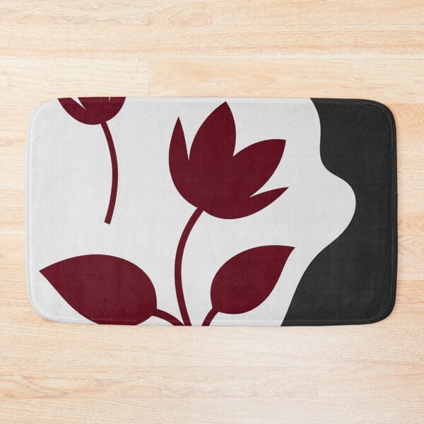 Item preview, Modern Burgundy Floral Silhouette designed and sold by joycrysstudio.