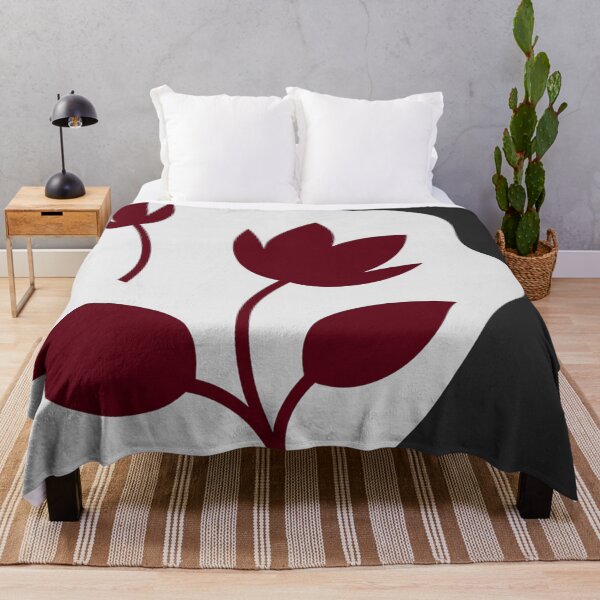Item preview, Modern Burgundy Floral Silhouette designed and sold by joycrysstudio.