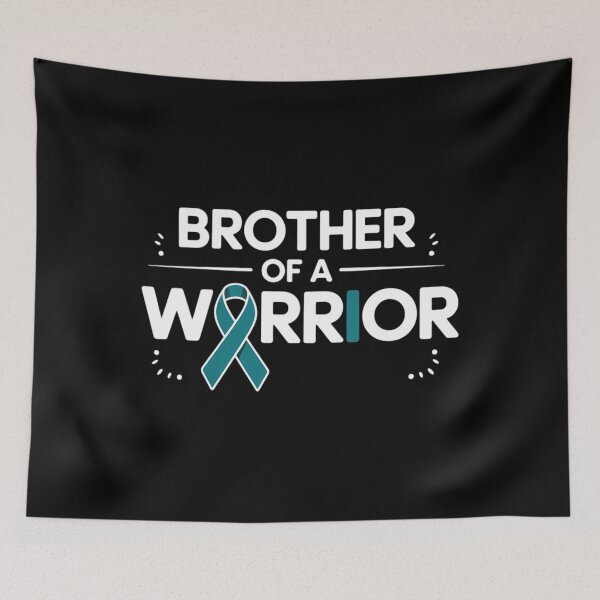 Item preview, Brother Of A Warrior Cervical Cancer Awareness Teal Ribbon designed and sold by SapfireStuArt.