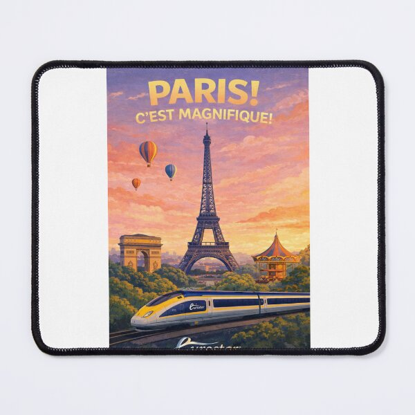 Item preview, Paris France Eiffel Tower Sacré-Cœur Montmartre Eurostar Arc de Triomphe designed and sold by Aryabek.