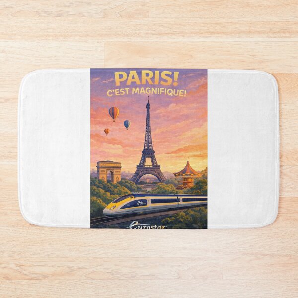Item preview, Paris France Eiffel Tower Sacré-Cœur Montmartre Eurostar Arc de Triomphe designed and sold by Aryabek.