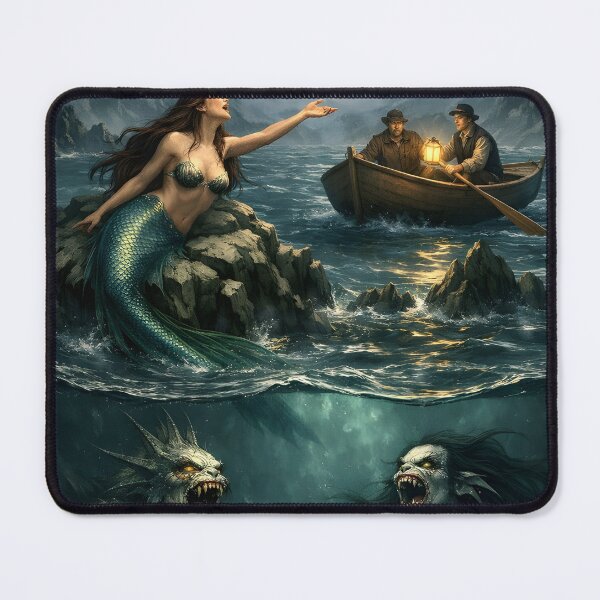 Item preview, Depths of Deception – Dual Nature Mermaid Fantasy Art designed and sold by TGMDesignsAUS.
