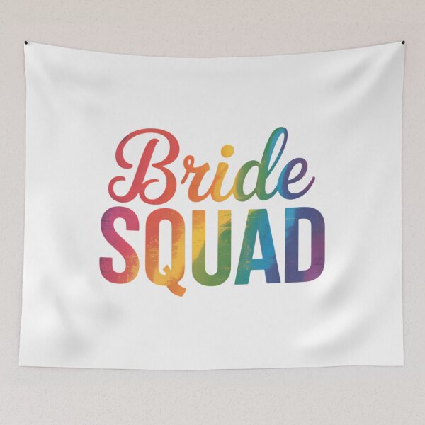 Item preview, Bride Squad - LGBT Pride Rainbow Flag Bachelorette designed and sold by SapfireStuArt.