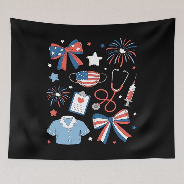 Item preview, Coquette Bow 4th July Nurse ICU Nurse CRNA Surgical Medical designed and sold by fferomananul.