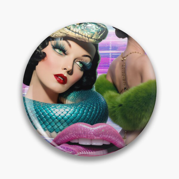 Item preview, Alexa Demie - Cyber Glamour & Neon Snakes Surrealism designed and sold by y2kponyclub.