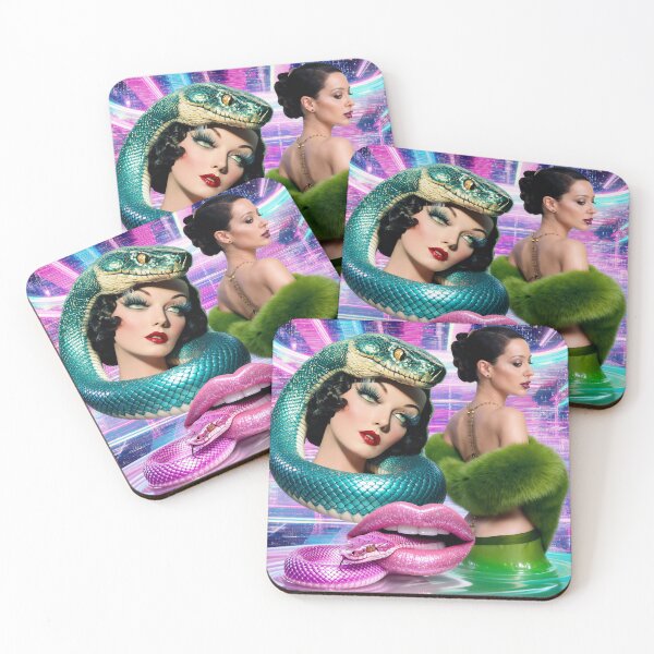 Item preview, Alexa Demie - Cyber Glamour & Neon Snakes Surrealism designed and sold by y2kponyclub.