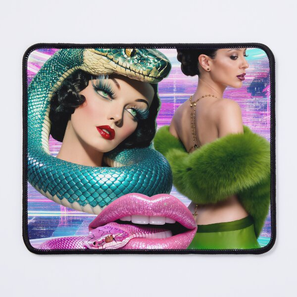 Item preview, Alexa Demie - Cyber Glamour & Neon Snakes Surrealism designed and sold by y2kponyclub.