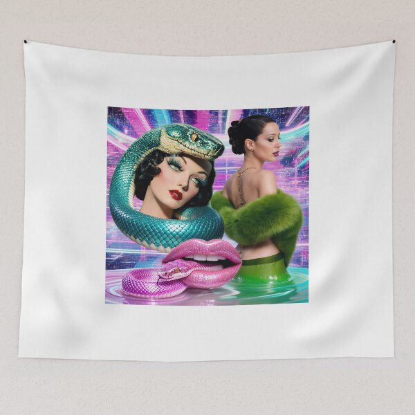 Item preview, Alexa Demie - Cyber Glamour & Neon Snakes Surrealism designed and sold by y2kponyclub.