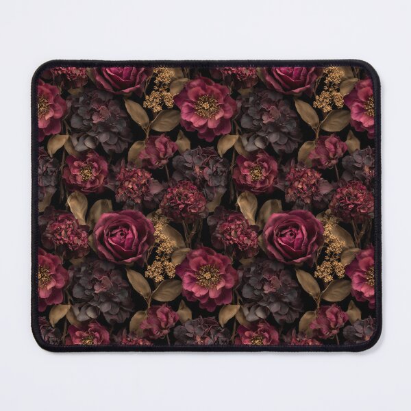 Item preview, Dark Moody Burgundy Floral Botanical Pattern designed and sold by Prismatect.