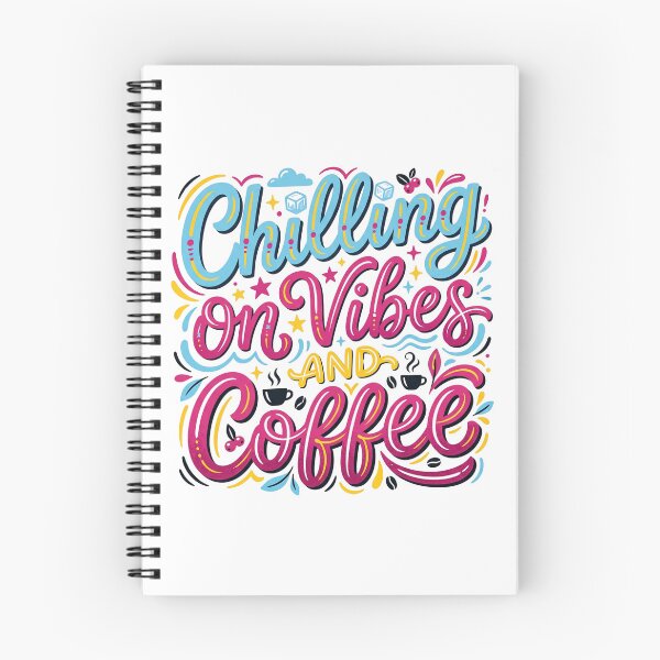 Item preview, Chilling on Vibes and Coffee Colorful Typography Design – Cute Aesthetic Coffee Lover Graphic designed and sold by TheStephanieRome.