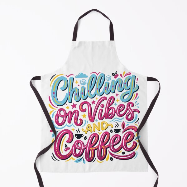 Item preview, Chilling on Vibes and Coffee Colorful Typography Design – Cute Aesthetic Coffee Lover Graphic designed and sold by TheStephanieRome.