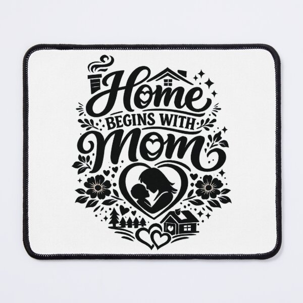Item preview, Home Begins With Mom – Heartwarming Motherhood Quote | Mother’s Day Gift Design designed and sold by Teetreasure2.