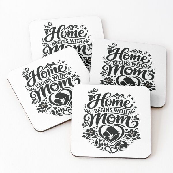 Item preview, Home Begins With Mom – Heartwarming Motherhood Quote | Mother’s Day Gift Design designed and sold by Teetreasure2.