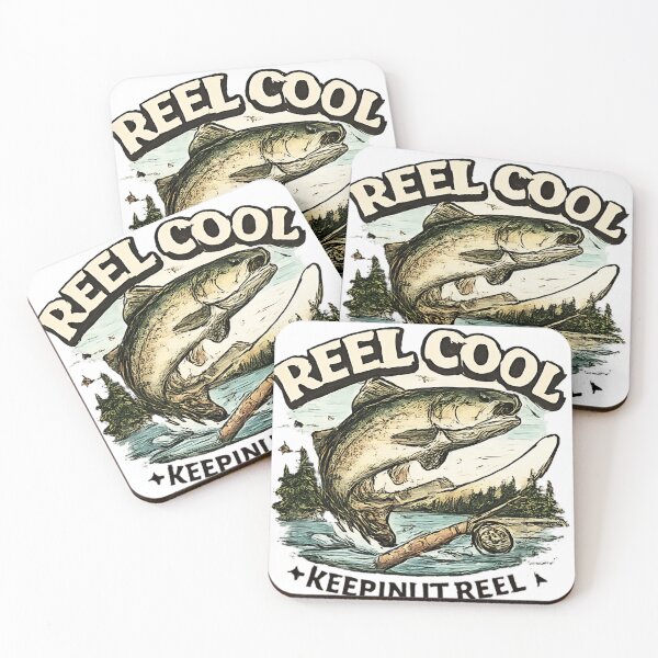 Item preview, Vintage Fishing Pun Reel Cool Keeping It Reel Fish Art designed and sold by anandariki.