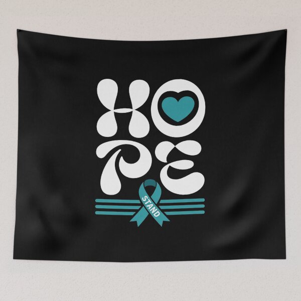 Item preview, HOPE Teal Ribbon Gynecological Cancer Awareness designed and sold by fferomananul.