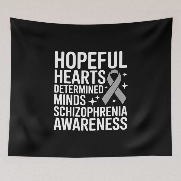 Item preview, Hopeful Hearts Determined Minds Schizophrenia Awareness designed and sold by fferomananul.