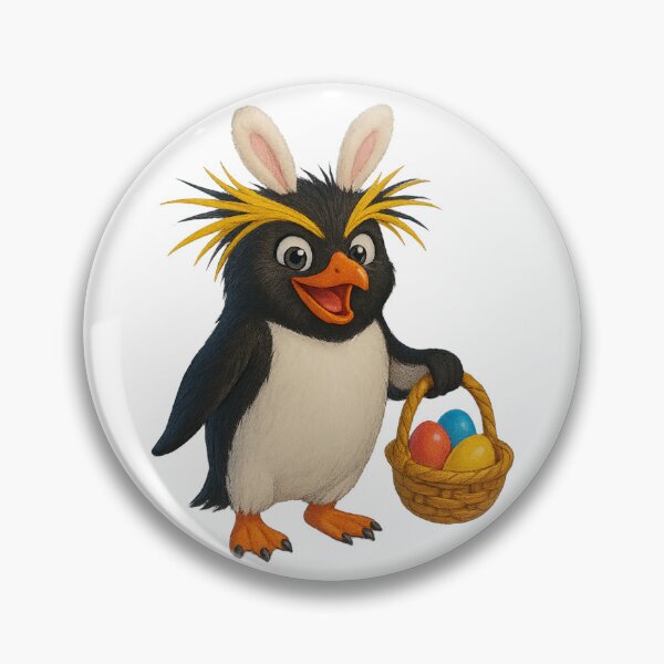 Item preview, Easter Northern Rockhopper Penguin designed and sold by Sillytoe.