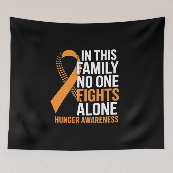 Item preview, Hunger Awareness Orange Ribbon Family Fighter Hopeareness designed and sold by fferomananul.