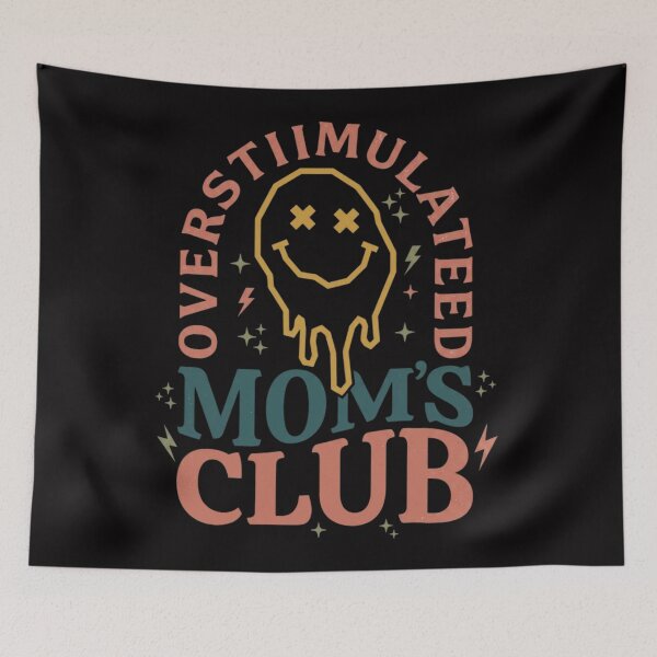 Item preview, Overstimulated Mom Club Dripping Smile designed and sold by colorsartss.