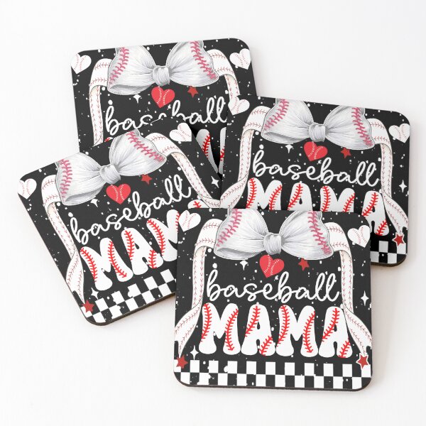 Item preview, Baseball Mama Bow Checkered Design designed and sold by KIROSALS.